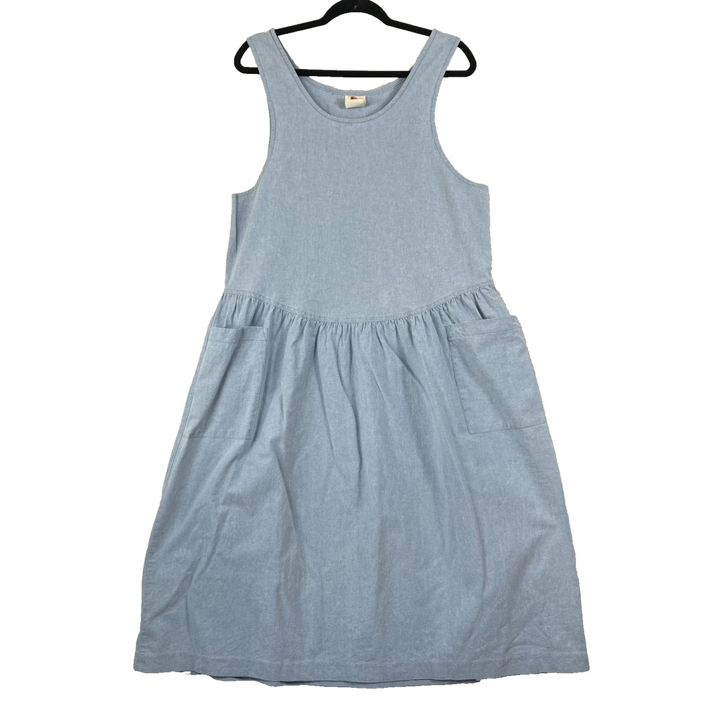 Pam's Closet Light Blue Cotton Sleeveless Dress Women's Size Medium